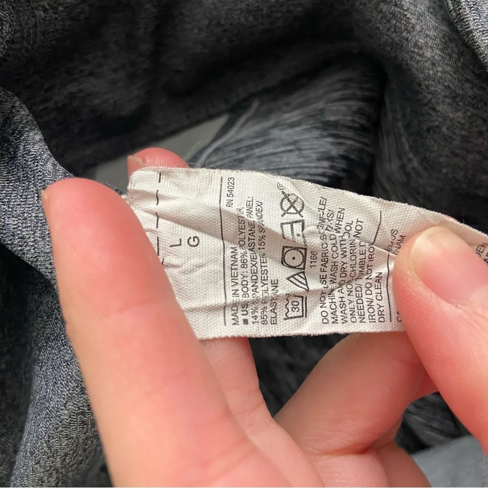 EUC Old Navy women’s gray‎ block active go dry full length leggings activewear L